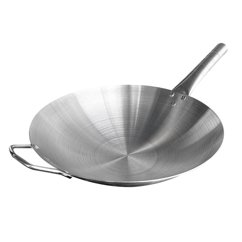 WOK ACERO INOX CON MANGO Y AZA 36 CM - 1