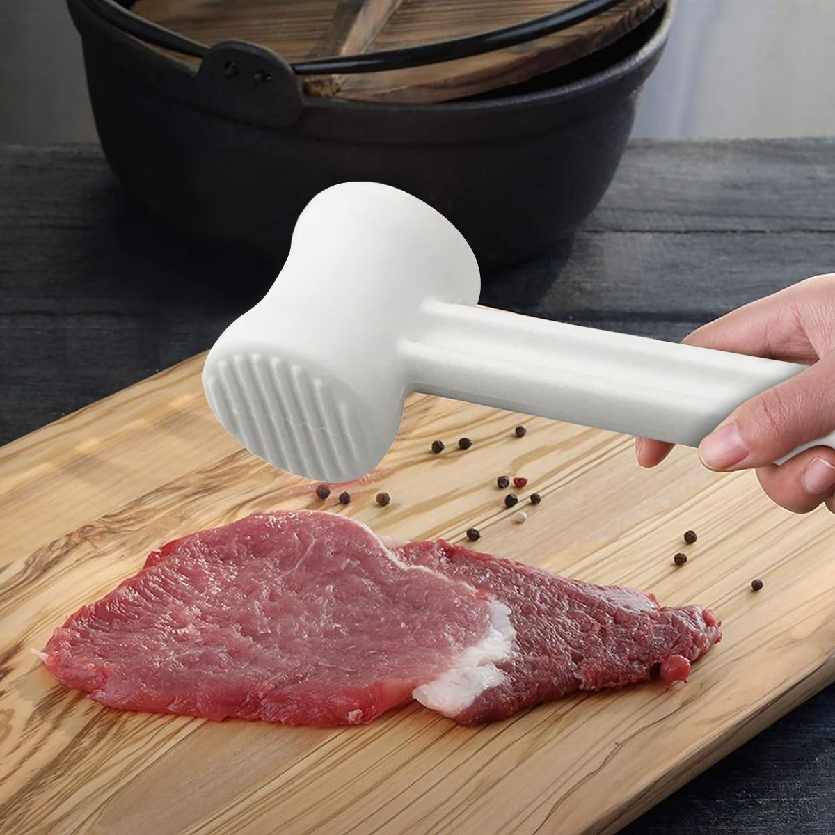 ABLANDADOR DE CARNE POLIPROPILENO BLANCO - 2