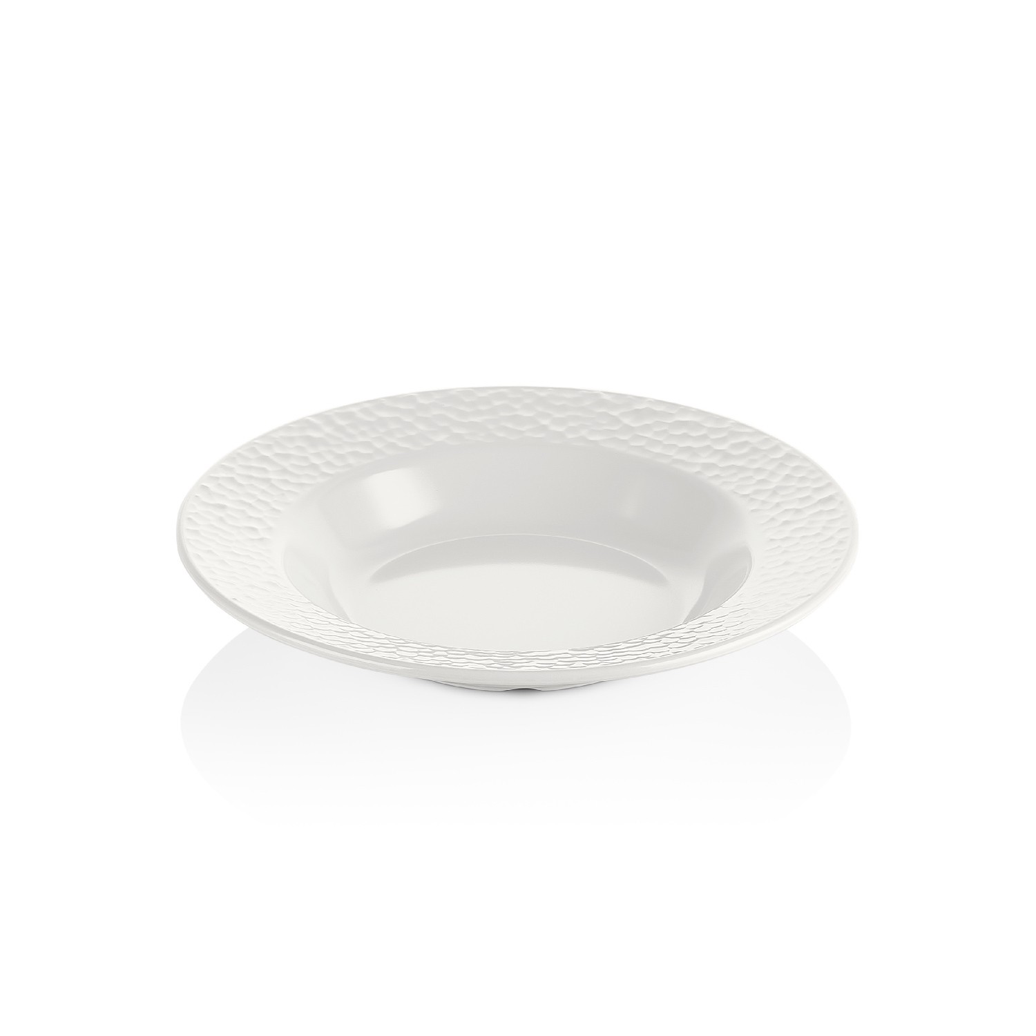 PLATO HONDO MELAMINA BLANCO 20 CM LINEA KPLUS - 1