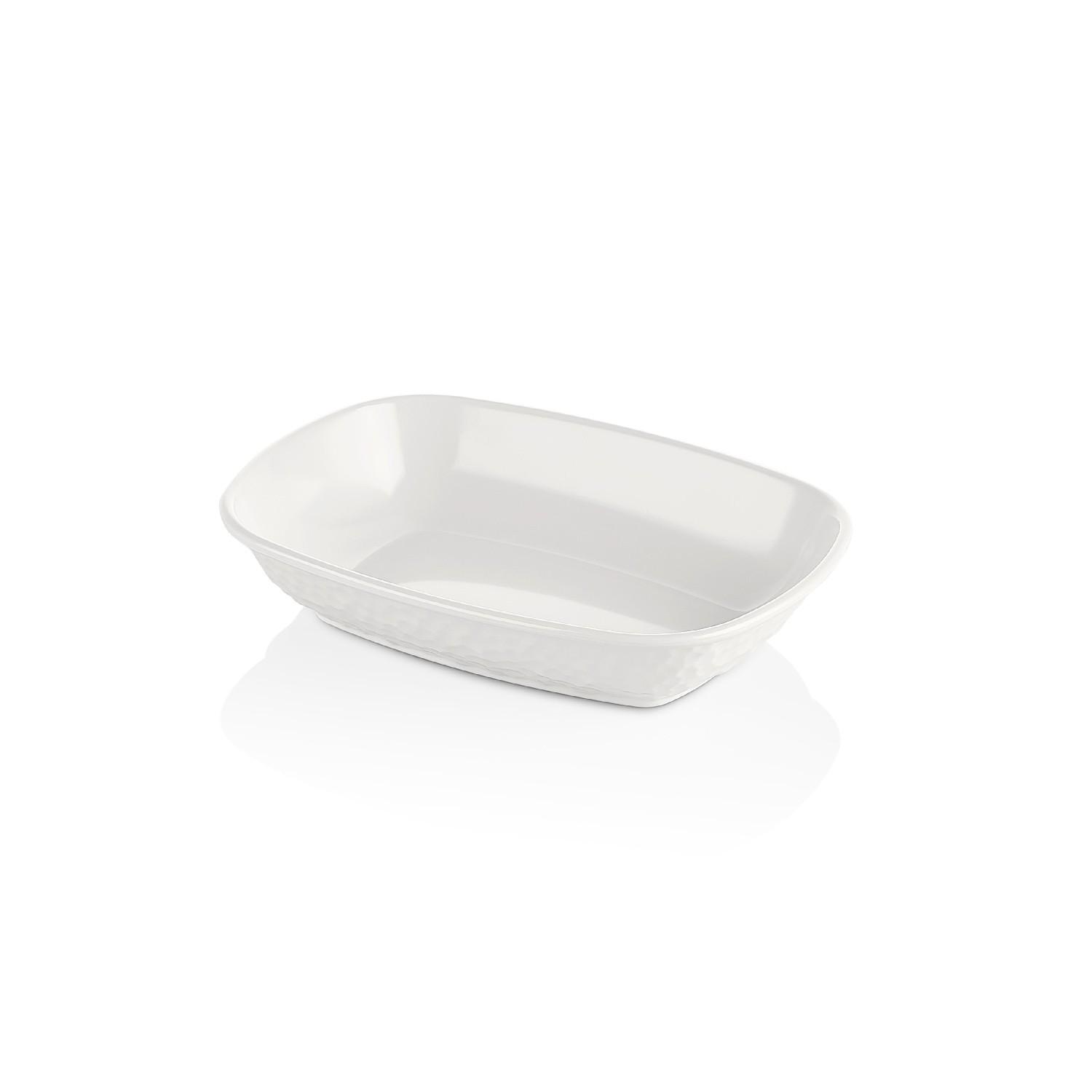 POCILLO MELAMINA RECTANGULAR BLANCO 17 X 12.5 X 3.4 CM LINEA KPLUS - 1