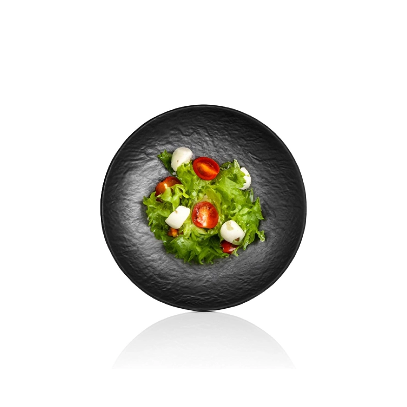 PLATO MELAMINA NEGRA 20 CM LINEA TILDA - 4