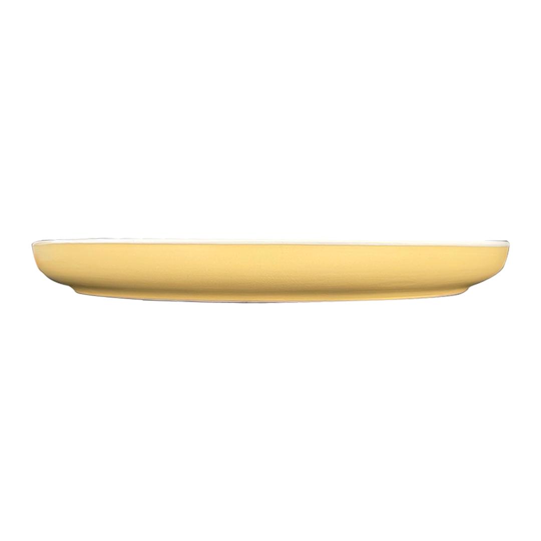SET DE 4 PLATO PRINCIPAL CERAMICA RUSTICA 27 CM AMARILLO LIN - 3