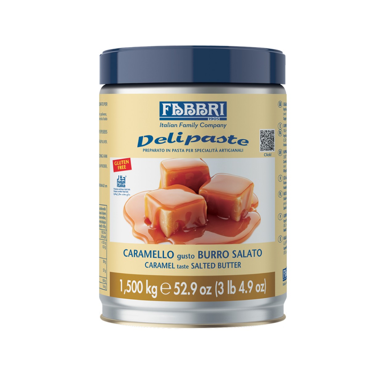 PASTA CONCENTRADA DE CARAMELO CON BUTTER 1.5 KG - FABBRI - 1