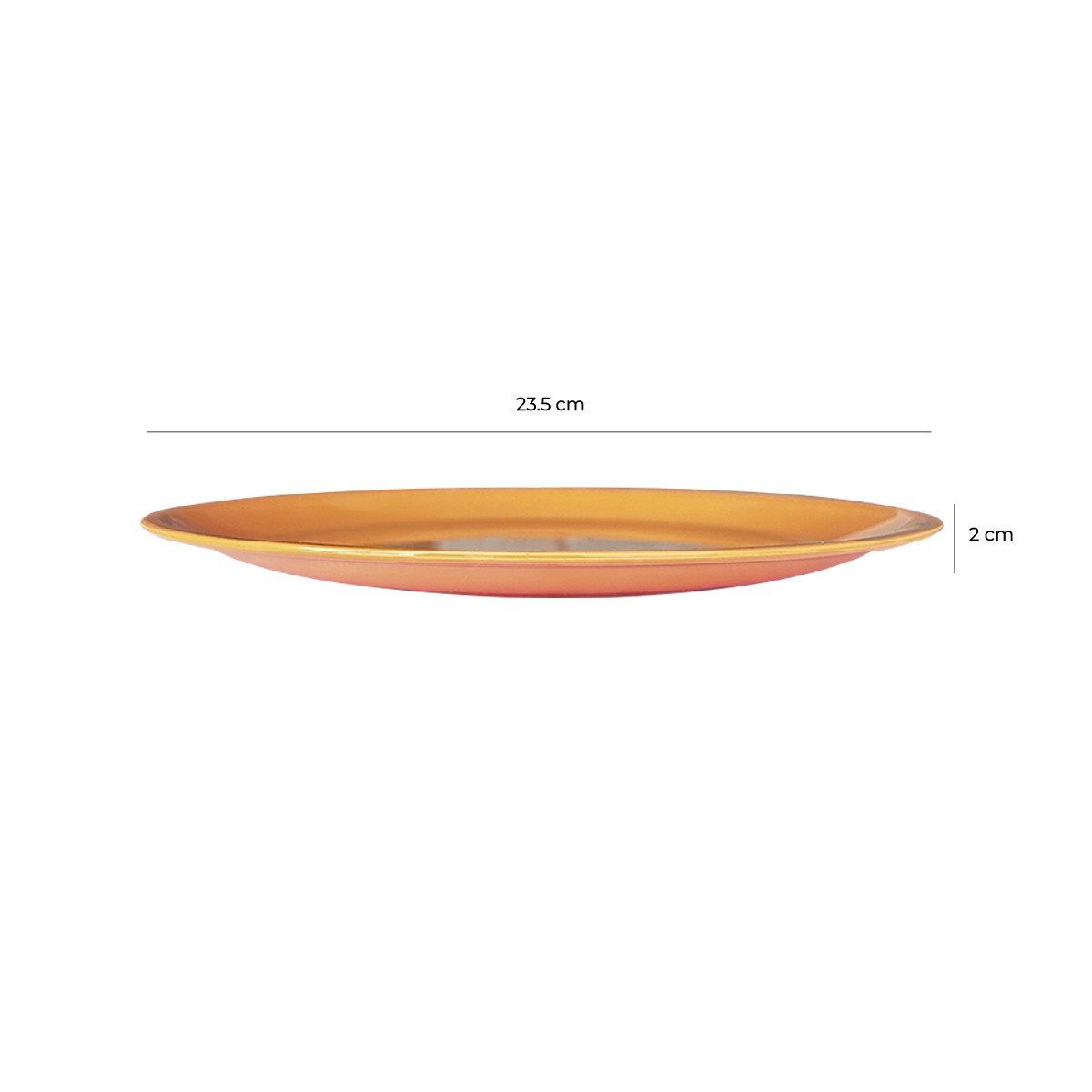 PLATO DE POLICARBONATO EN COLOR AMARILLO 23.5 CM - 6