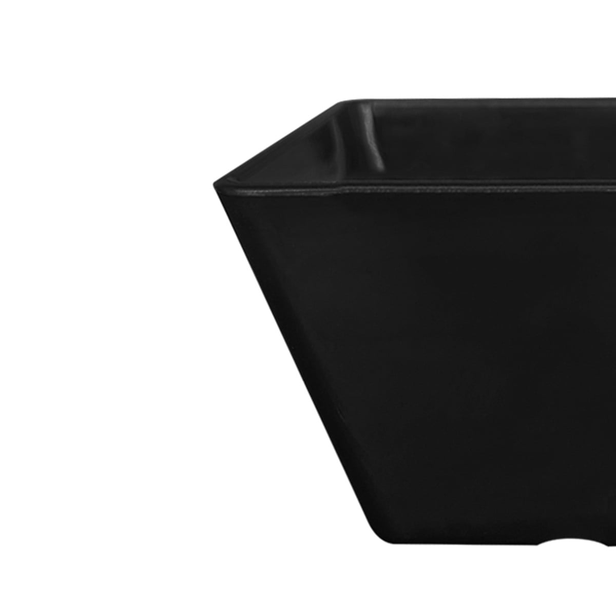 POCILLO CÓNICO CUADRADO EN COLOR NEGRO 11 CM - 3