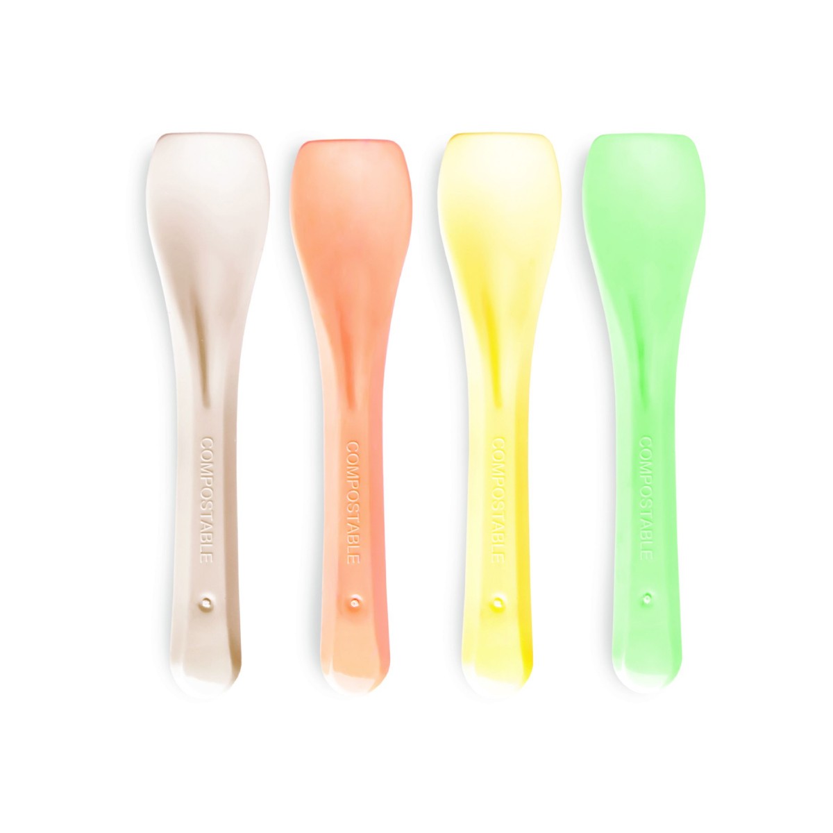 CUCHARITA COMPOSTABLE MULTICOLOR 9.5 CM X 1KG - 1