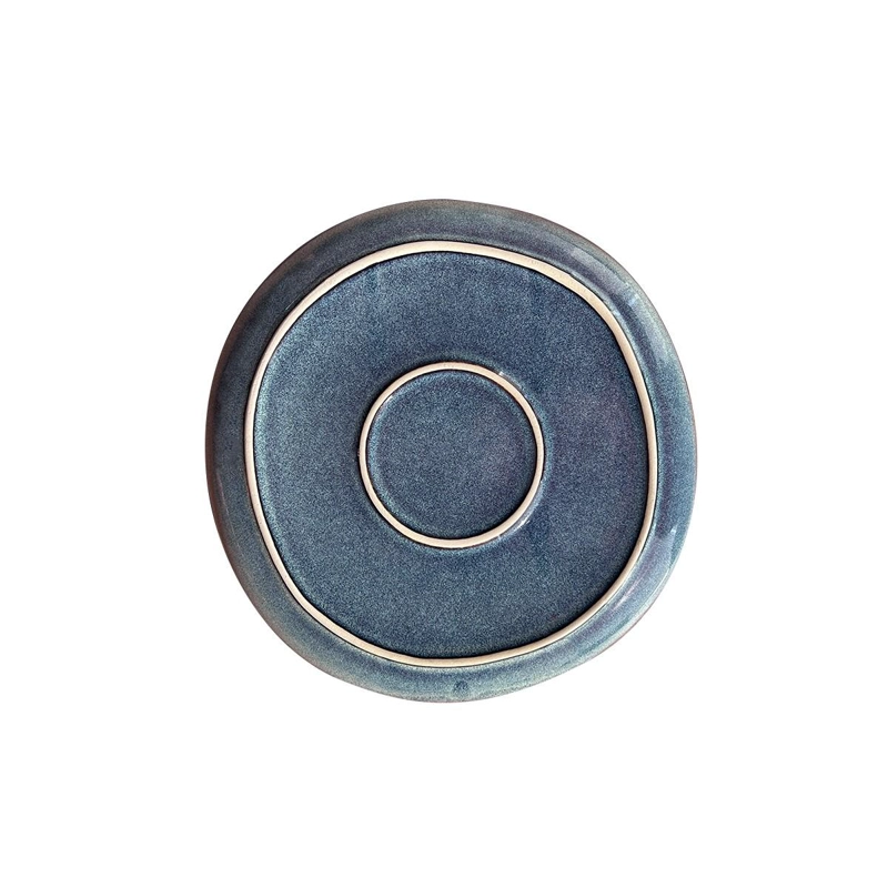 SET 6 PLATOS REDONDO CERAMICA AZUL 21 CM LINEA EFES - 4