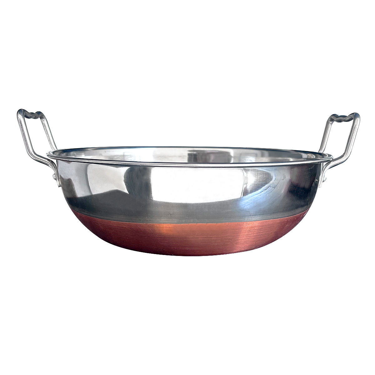 PAILAS DE ACERO CON OREJAS BASE DE COBRE DE 30 CM - 1
