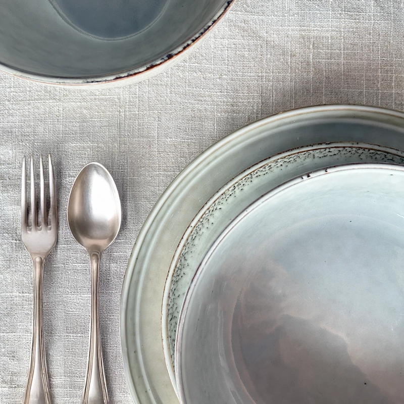 SET VAJILLA 18 PIEZAS CERAMICA GRIS LINEA OSLO - 4