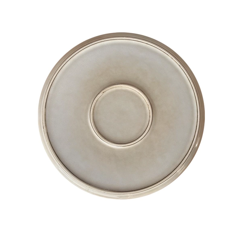 SET 6 PLATOS REDONDO CERAMICA 26.5 CM BEIGE LINEA OSLO - 6