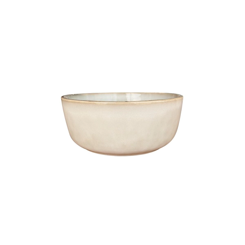 SET 6 BOWL REDONDO CERAMICA 15.5X6.5CM BEIGE LINEA OSLO - 1