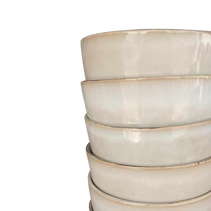 SET 6 BOWL REDONDO CERAMICA 15.5X6.5CM BEIGE LINEA OSLO - 3