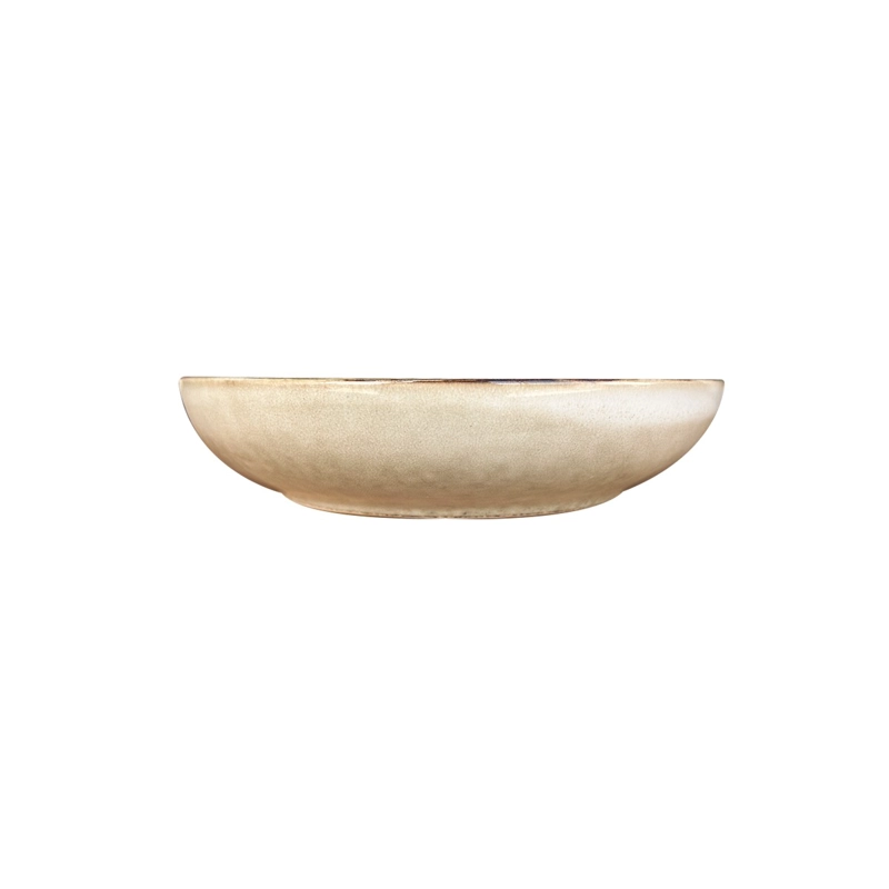 SET 6 BOWL REDONDO CERAMICA 21.8X5 CM BEIGE LINEA OSLO - ( TIPO GRES ) - 4