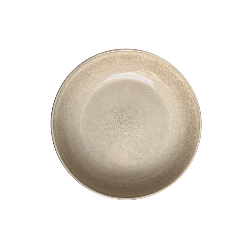 SET 6 BOWL REDONDO CERAMICA 21.8X5 CM BEIGE LINEA OSLO - ( TIPO GRES ) - 8