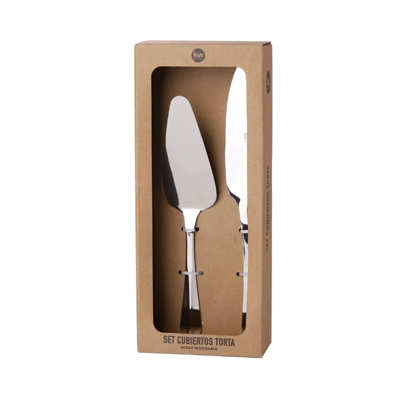 SET CUBIERTOS PARA TORTA 2 PIEZAS ACERO INOXIDABLE - 3