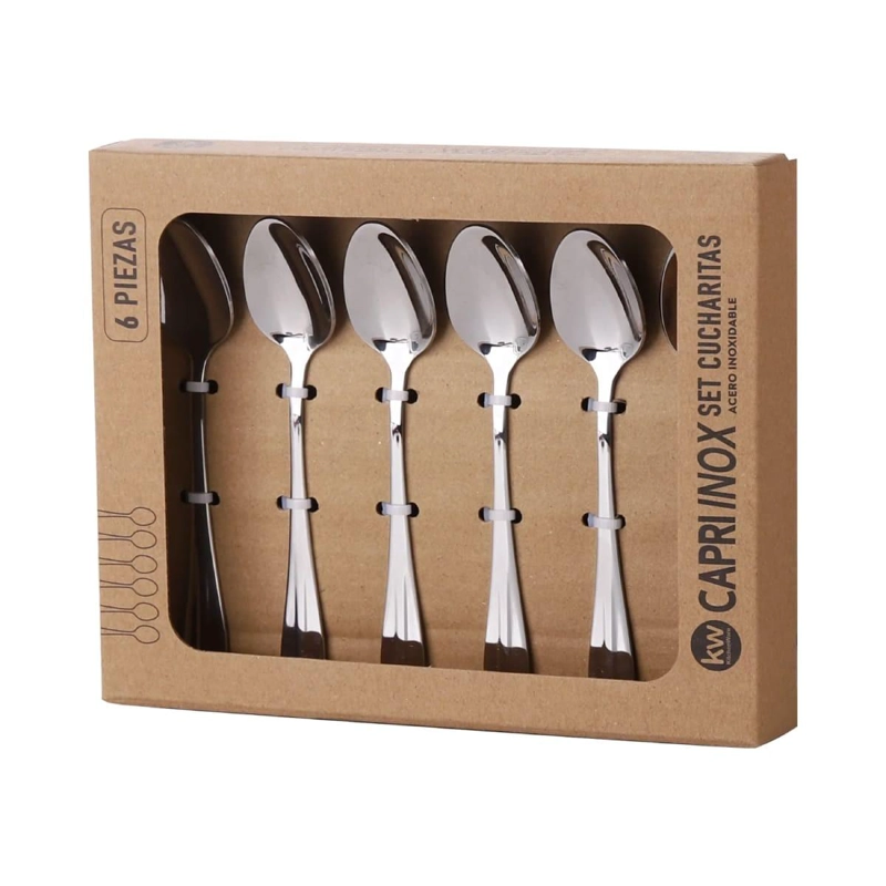 SET DE CUCHARITAS 6 PIEZAS CAPRI ACERO INOXIDABLE - 2