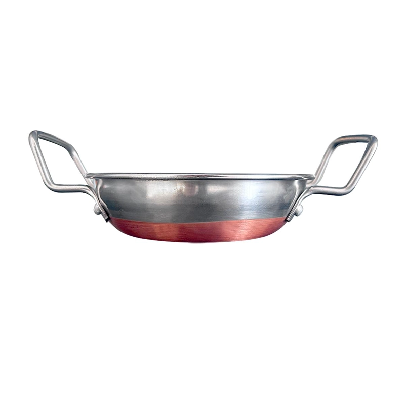PAILAS DE ACERO CON OREJAS BASE DE COBRE DE 16 CM - 1