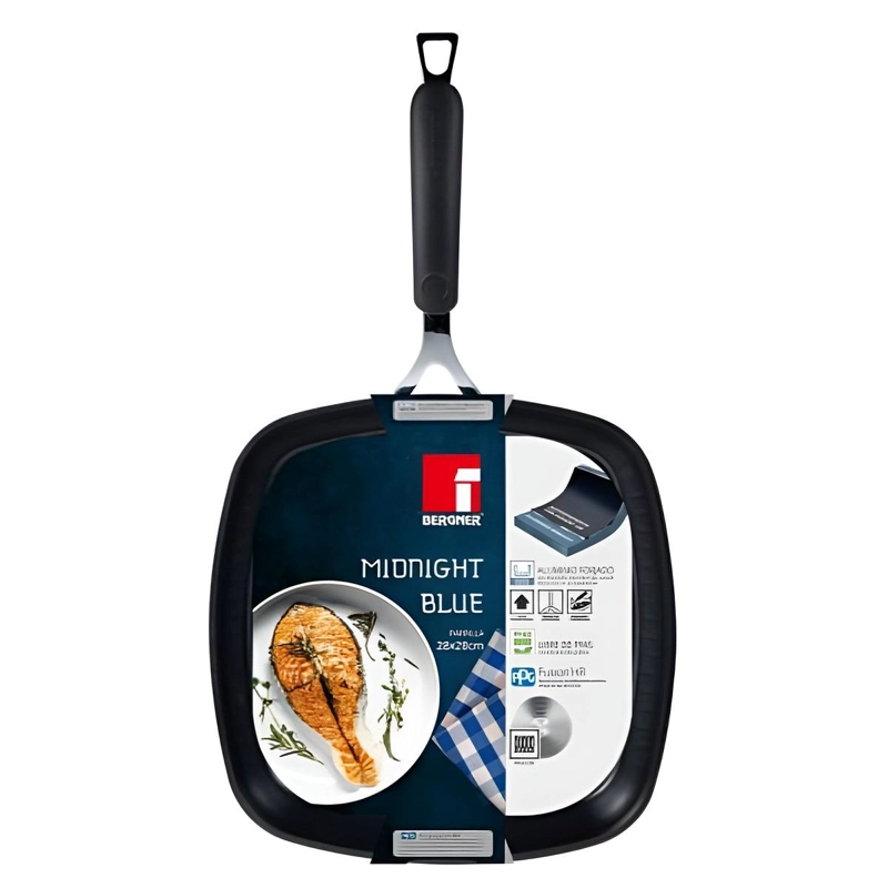 SARTEN PARRILLA ALUMINIO FORJADO MIDNIGHT BLUE 28X28 CM - 4