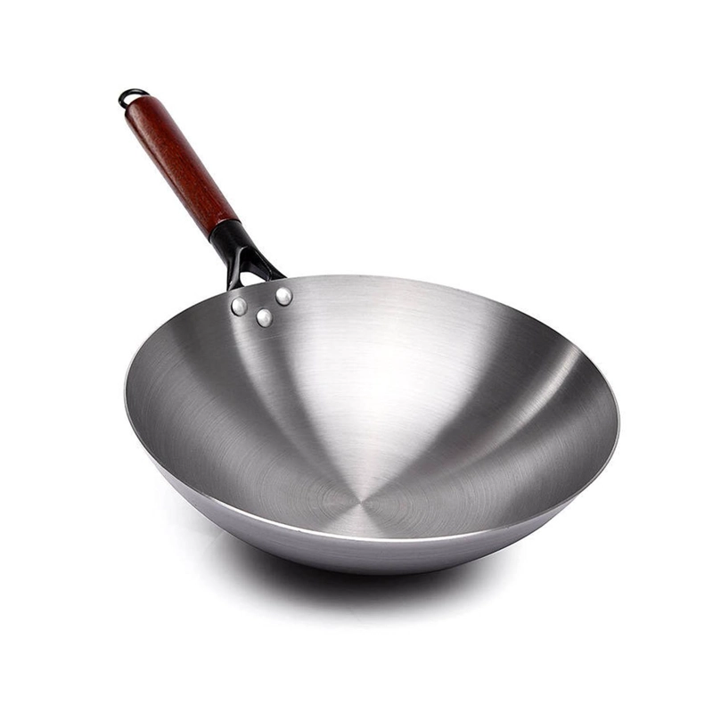 WOK DE HIERRO CONCAVO CON MANGO 40 CM - 1