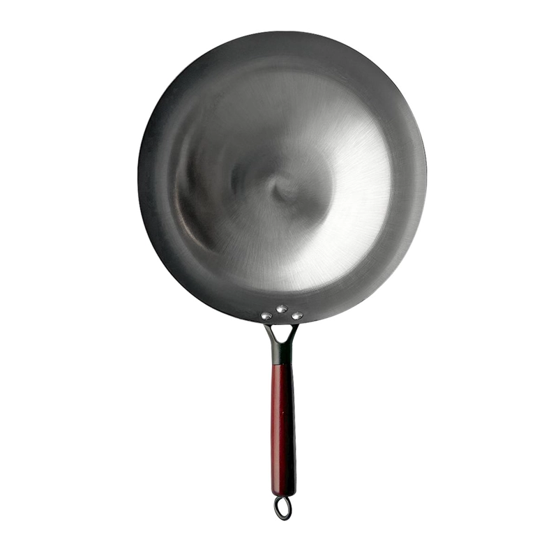 WOK DE HIERRO CONCAVO CON MANGO 34 CM - 4