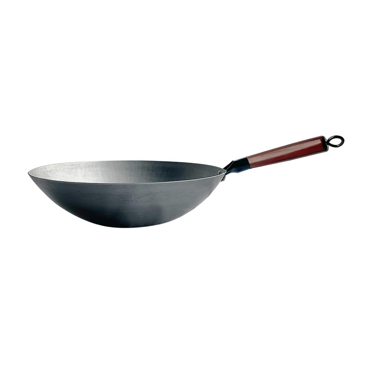 WOK DE HIERRO CONCAVO CON MANGO 34 CM - 5