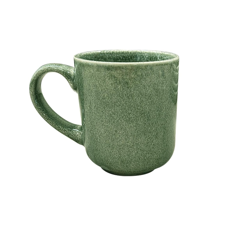 SET DE 6 MUG 400 ML CERAMICA VERDE LINEA RUSTICA - 1