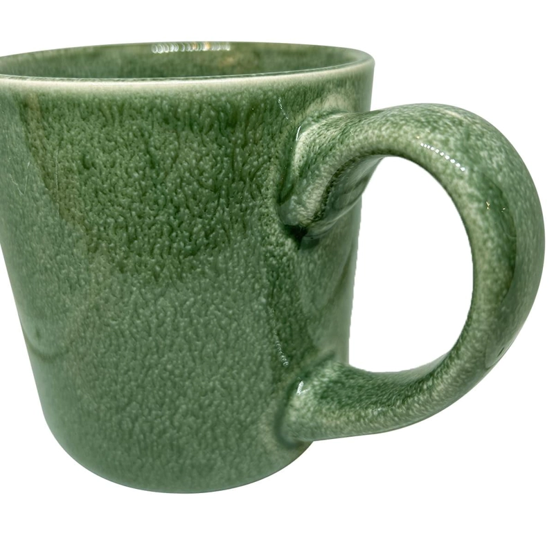 SET DE 6 MUG 400 ML CERAMICA VERDE LINEA RUSTICA - 6