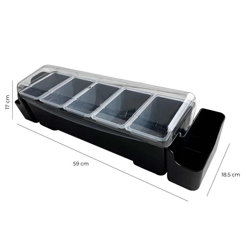 DISPENSADOR DE 5 CONDIMENTOS POLICARBONATO - 6