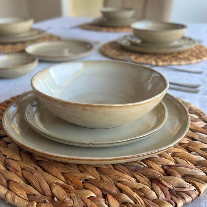 SET DE 6 BOWL REDONDO CERAMICA 18.5 X 5 CM ARENA LINEA RUSTICA - 2