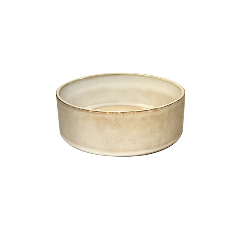SET DE 6 BOWL REDONDO CERAMICA 14 X 5.5 CM BEIGE LINEA RUSTICA - 1