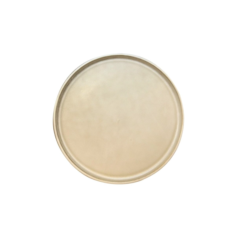 SET DE 6 PLATO REDONDO CERAMICA 21.5 CM BEIGELINEA RUSTICA - 1