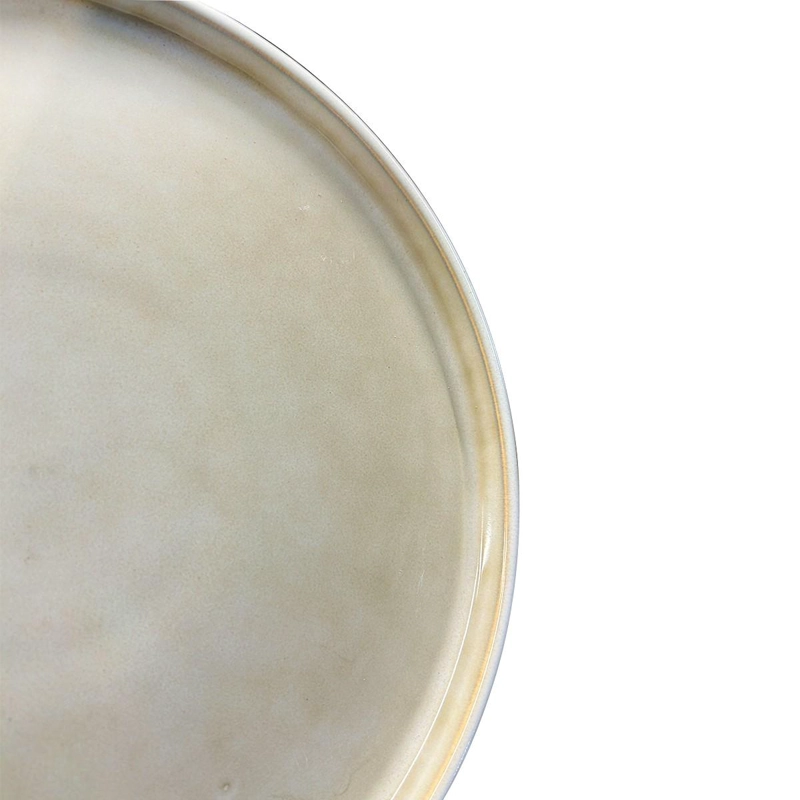 SET DE 6 PLATO REDONDO CERAMICA 21.5 CM BEIGELINEA RUSTICA - 4