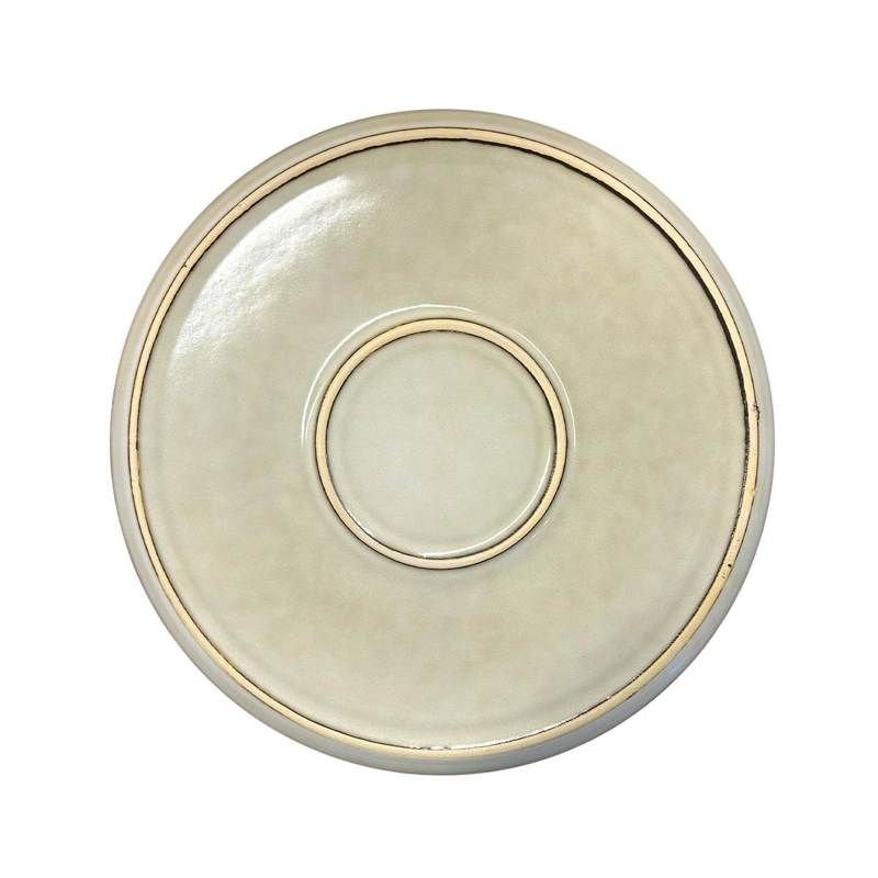 SET DE 6 PLATO REDONDO CERAMICA 26.5 CM BEIGE LINEA RUSTICA - 4