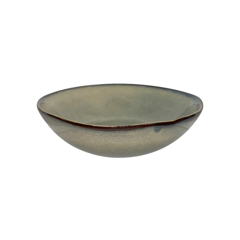 SET DE 6 BOWL REDONDO CERAMICA 18.5 X 5 CM AZUL GRAFITO LINEA RUSTICA - 1