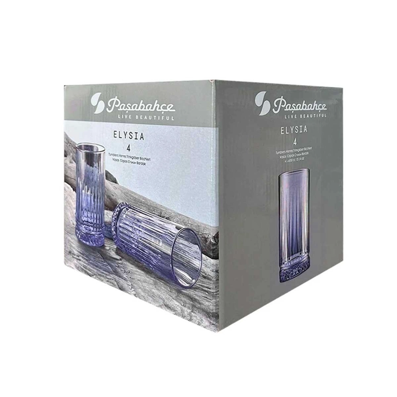 SET DE 4 VASOS REFRESCO ALTO 435 CC VERDE LINEA ELYSIA - 2