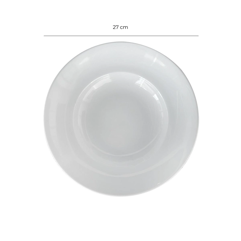 SET 6 PLATOS PARA PASTA DE PORCELANA 27 CM LINEA PADUA - 4