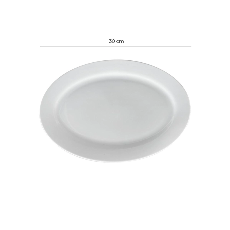 SET 6 PLATOS OVALADO DE PORCELANA DE 30 CM LINEA PADUA - 5