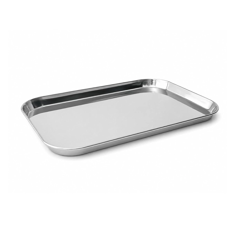 BANDEJA DE SERVICIO RECTANGULAR ACERO INOXIDABLE 37 X 26 CM - 1