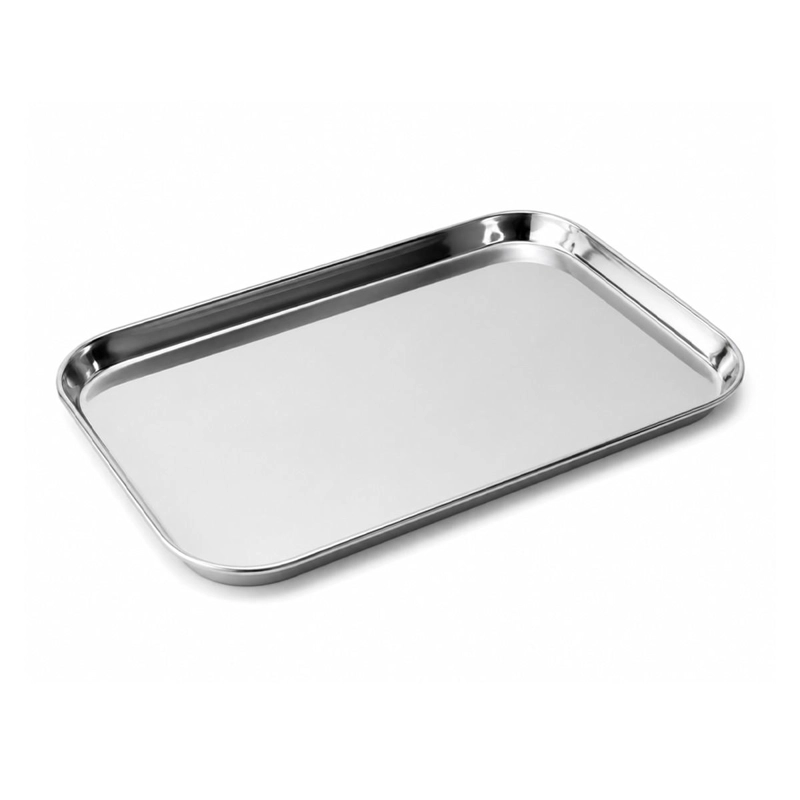 BANDEJA DE SERVICIO RECTANGULAR ACERO INOXIDABLE 37 X 26 CM - 3