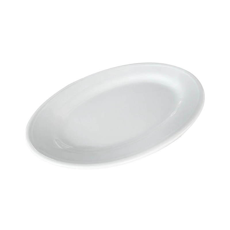 SET 6 PLATOS OVALADO DE PORCELANA DE 35 CM LINEA PADUA - 1