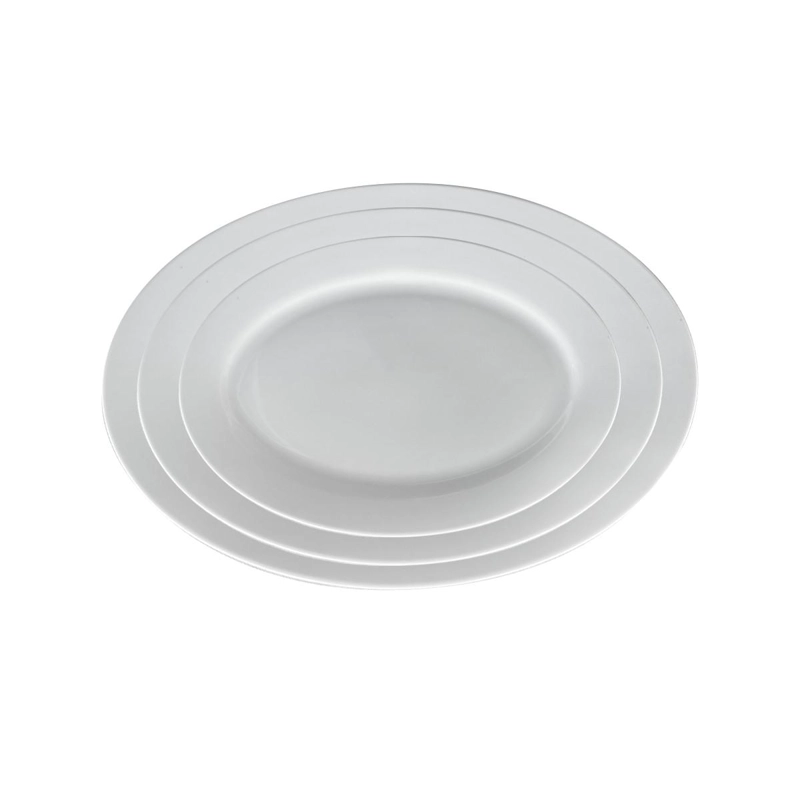 SET 6 PLATOS OVALADO DE PORCELANA DE 35 CM LINEA PADUA - 6