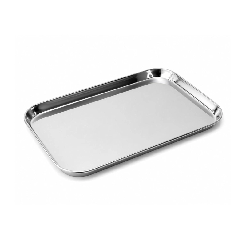 BANDEJA DE SERVICIO RECTANGULAR ACERO INOXIDABLE 33,5 X 22 CM - 1