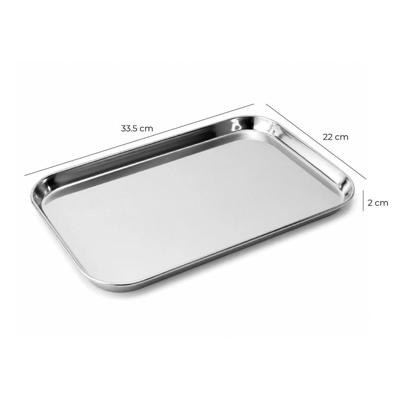 BANDEJA DE SERVICIO RECTANGULAR ACERO INOXIDABLE 33,5 X 22 CM - 4