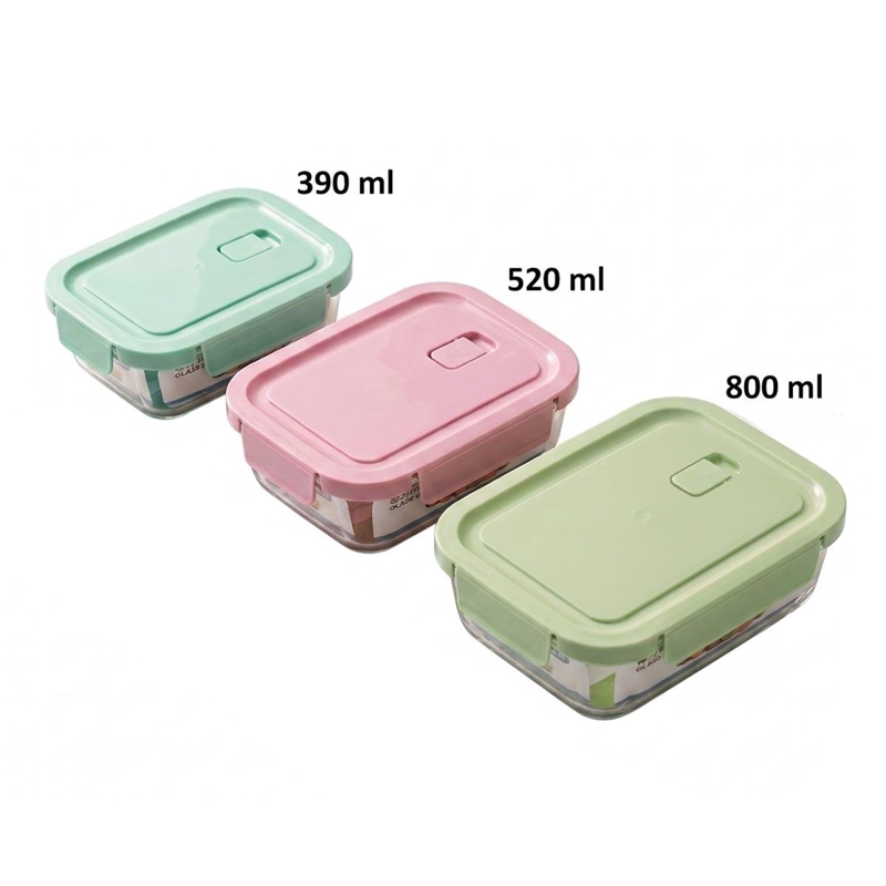 SET TUPPER HERME TICO RECTANGULAR 3 PIEZAS 390/520/800ML - 4