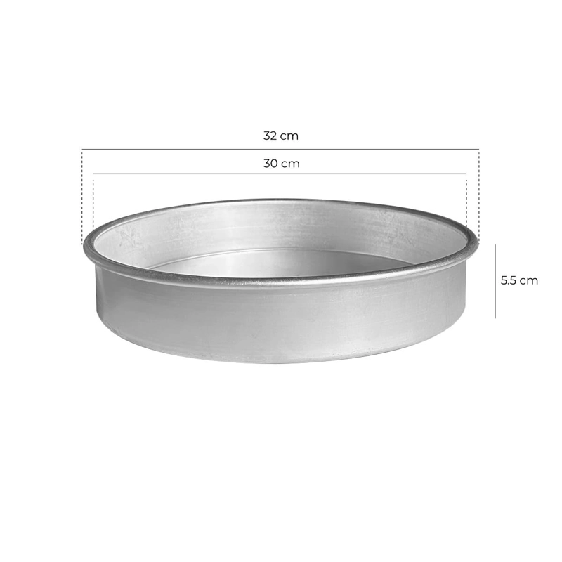 MOLDE DE ALUMINIO REDONDO BASE DESMONTABLE 30CM - 4