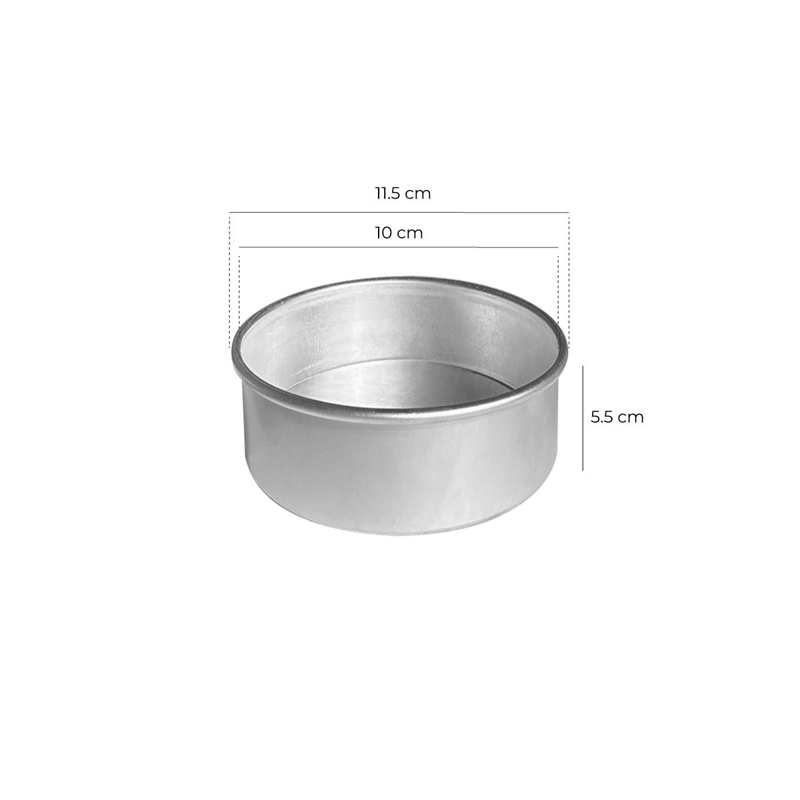 MOLDE DE ALUMINIO REDONDO BASE DESMONTABLE 10CM - 4