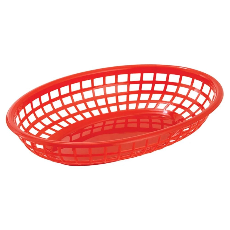 CANASTO POLIETILENO ROJO OVAL 23X14.5XH4.5 CM - 1