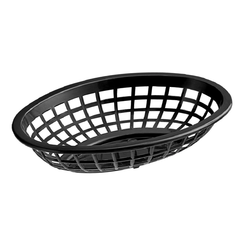 CANASTO POLIETILENO NEGRO OVAL 30X22XH4.5 CM - 3