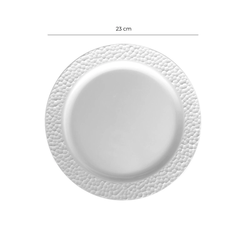 PLATO MELAMINA BLANCA 23 CM LINEA KPLUS - 8