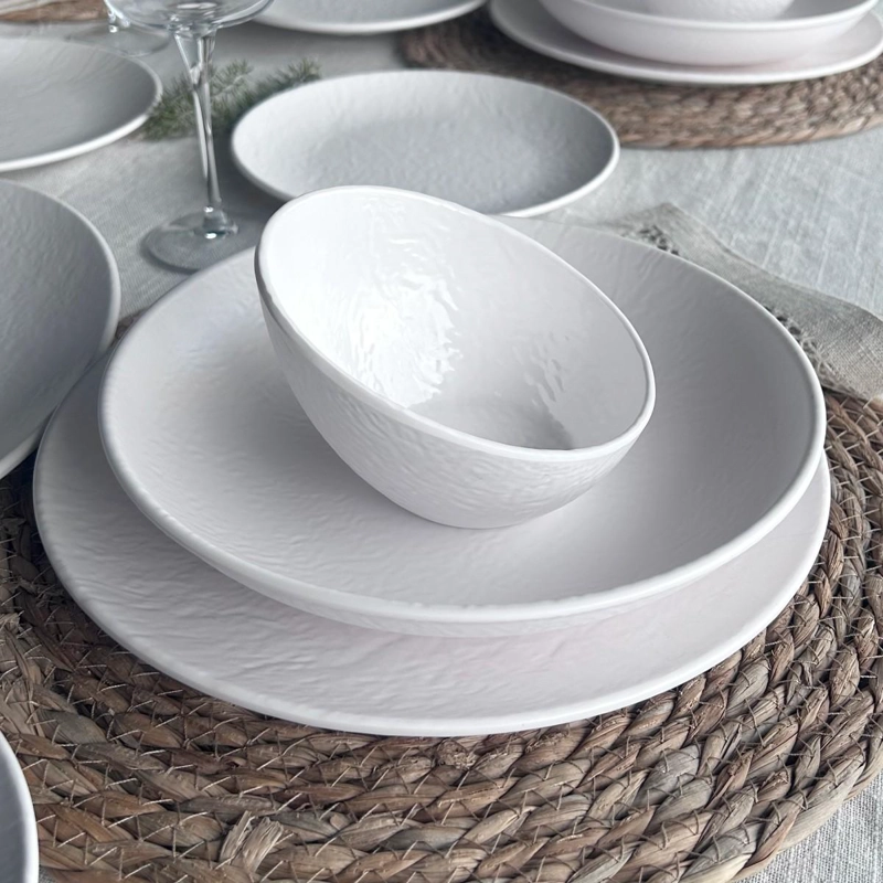 BOWL MELAMINA BORDE CASCADA BLANCA 13.5 CM LINEA TILDA - 2